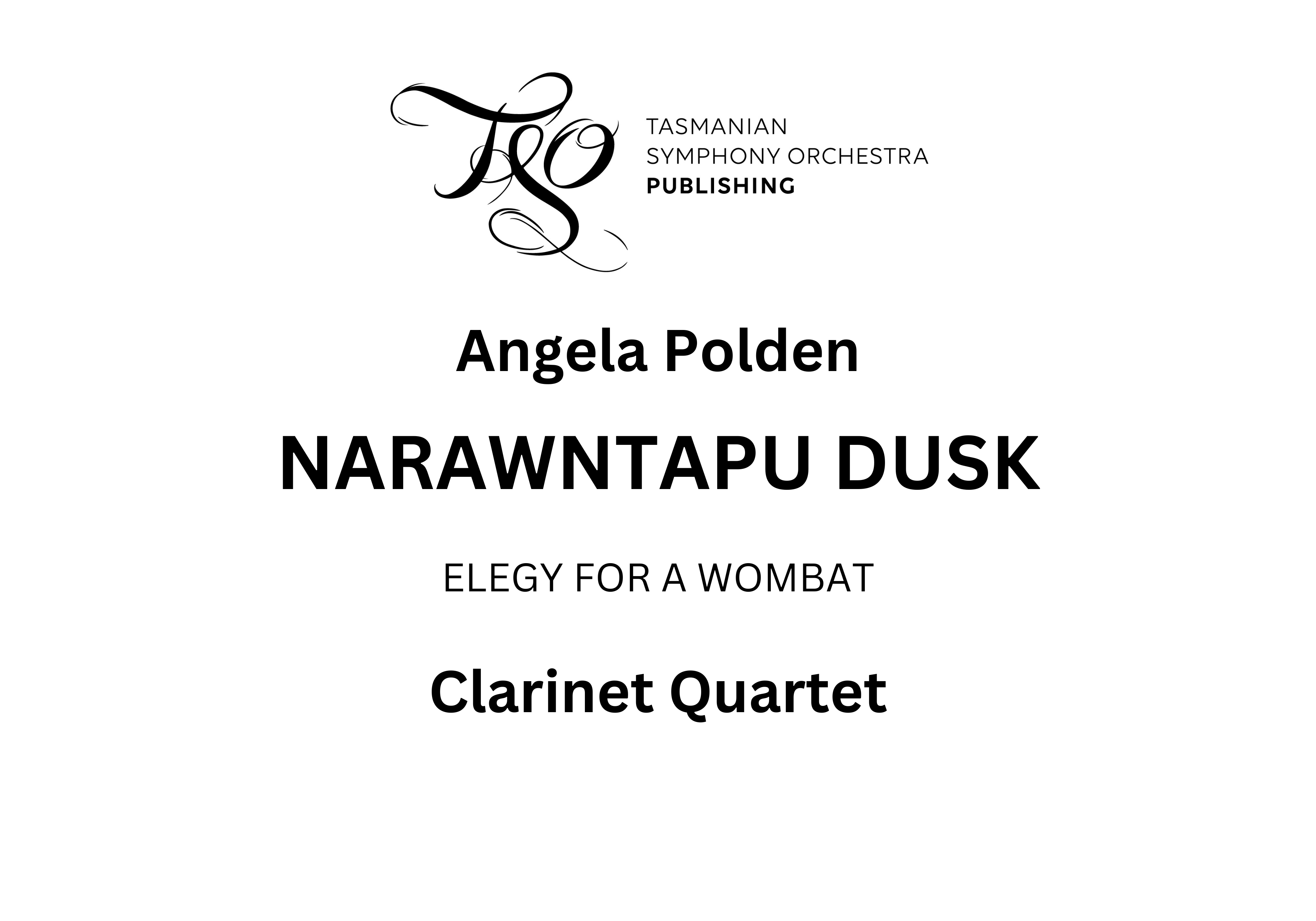 NARAWNTAPU DUSK - Clarinet Quartet
